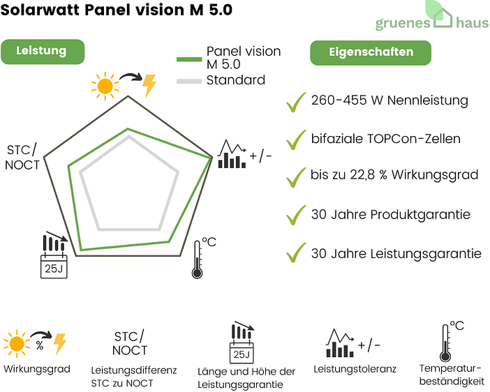 Solarwatt Panel vision M 5.0 Infografik: Solarwatt Panel vision M 5.0