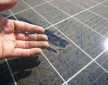 Verschmutztes Solarmodul