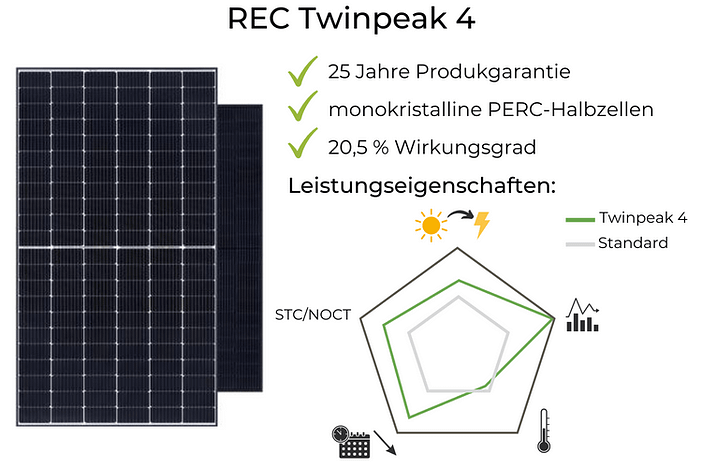 Solarmodule Test REC Twinpeak 4