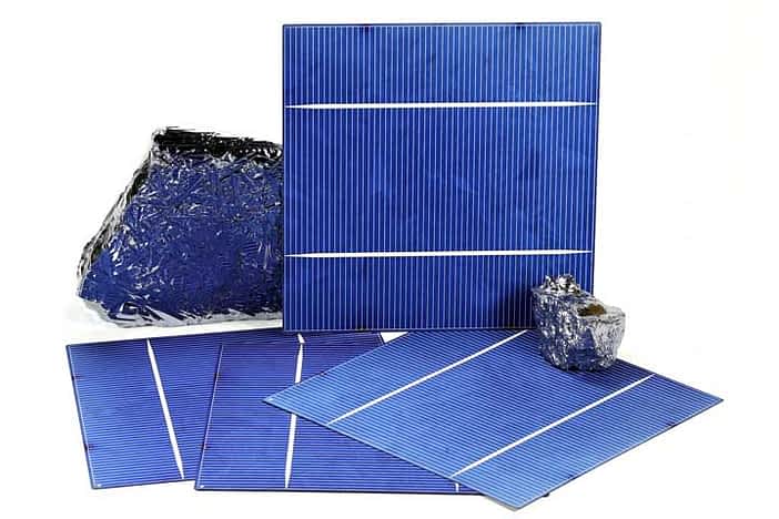 Polykristalline Solarzelle mit Silizium